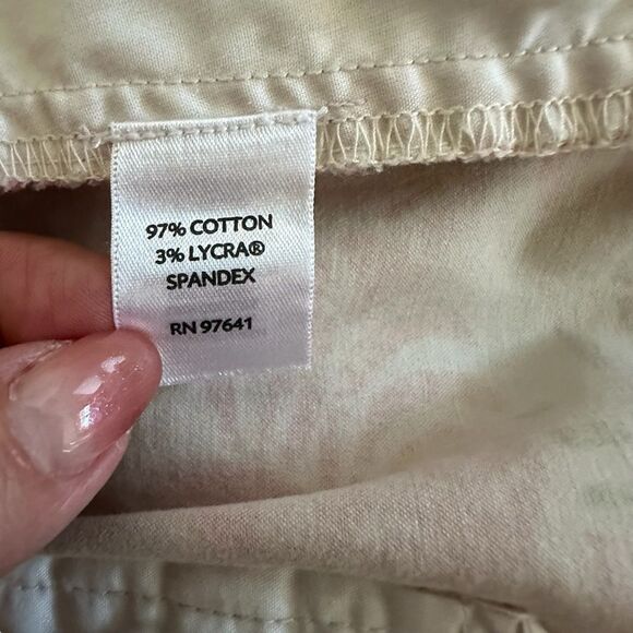 J. Jill ~ Women’s Floral live in chino skirt ~ zipper and button closure ~ sz 14 - Picture 9 of 10